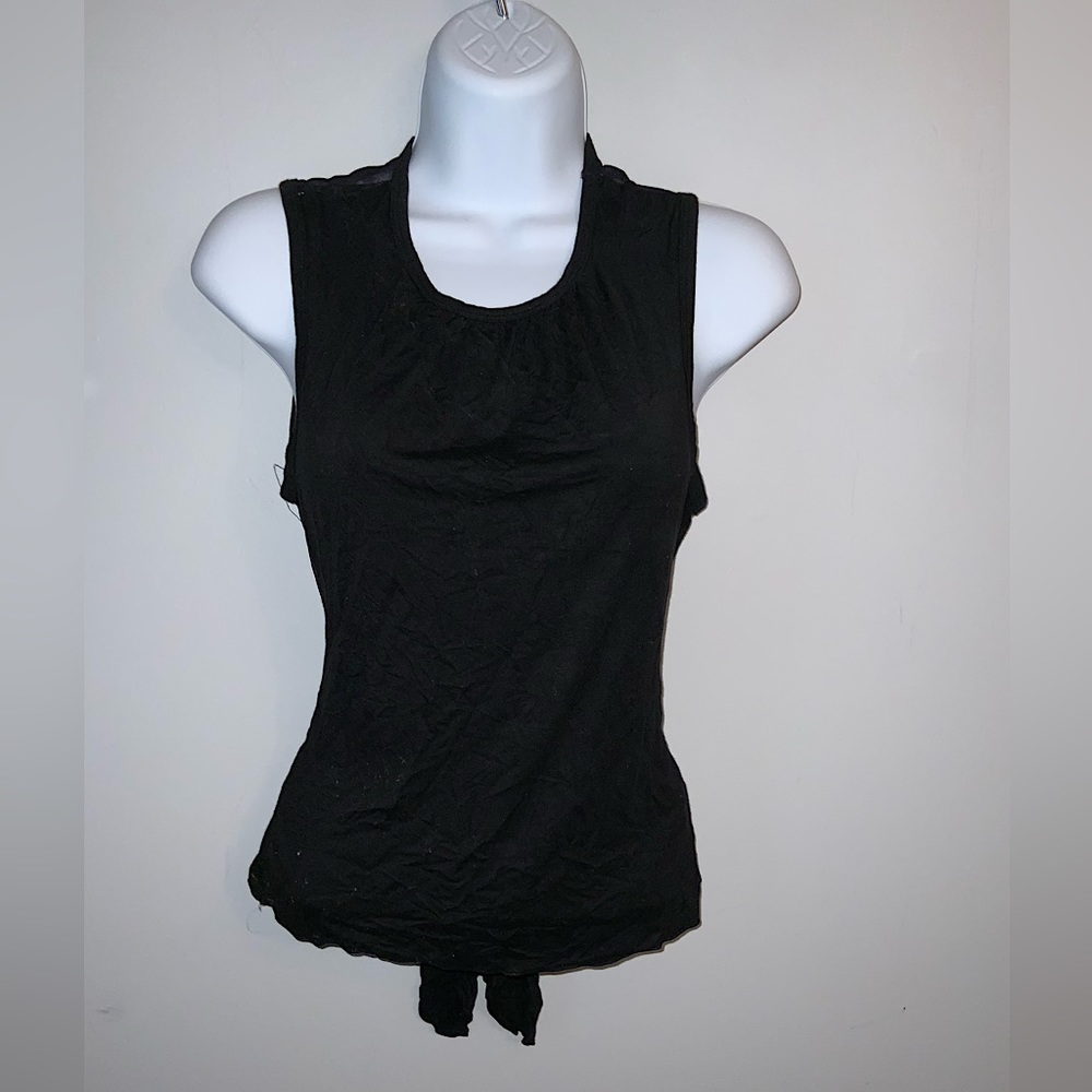 Tom K Nguyen Fitted Black/White Sleeveless Top - Vintage - Sz M